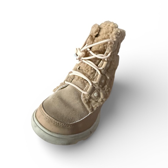 Sorel Youth Explorer Joan Cozy Tan adjustable boots size 2 - Picture 5 of 7